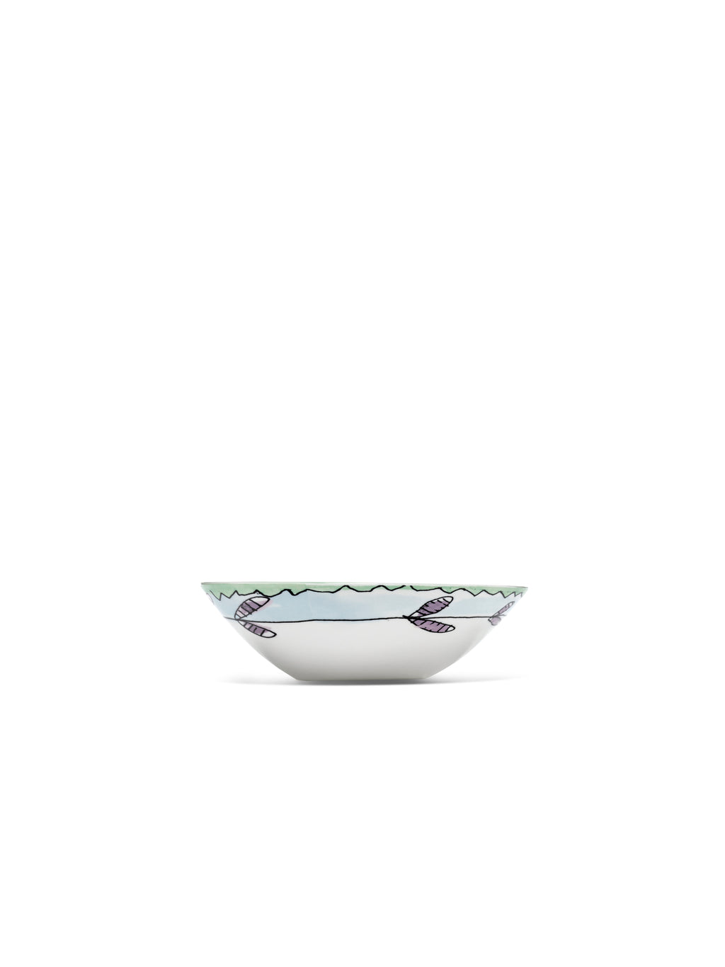 Midnight Flowers - Lot De 2 Bols Bas - M - Porcelaine Bone China - Blossom Milk