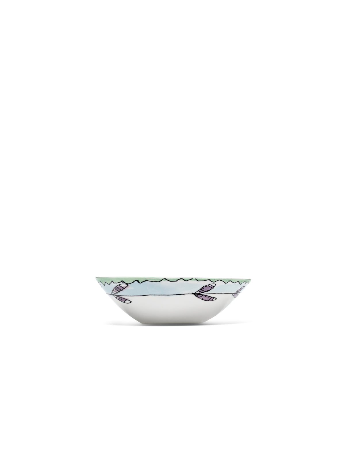 Midnight Flowers - Lot De 2 Bols Bas - M - Porcelaine Bone China - Blossom Milk