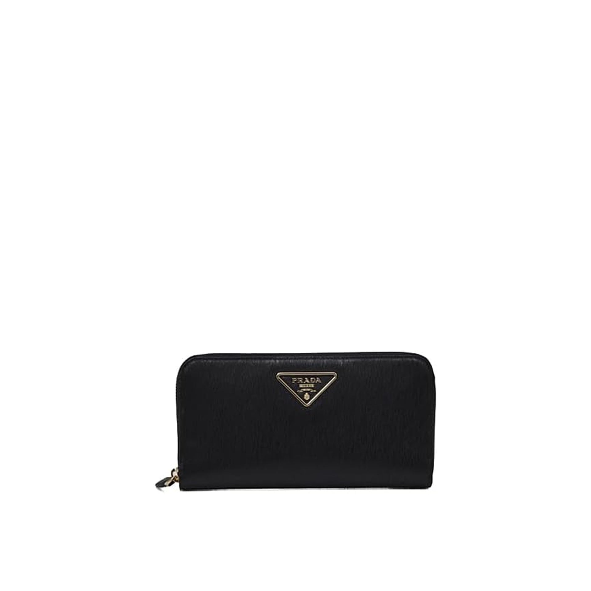 Prada - Cartera de piel con logo - Mujeres - Negro