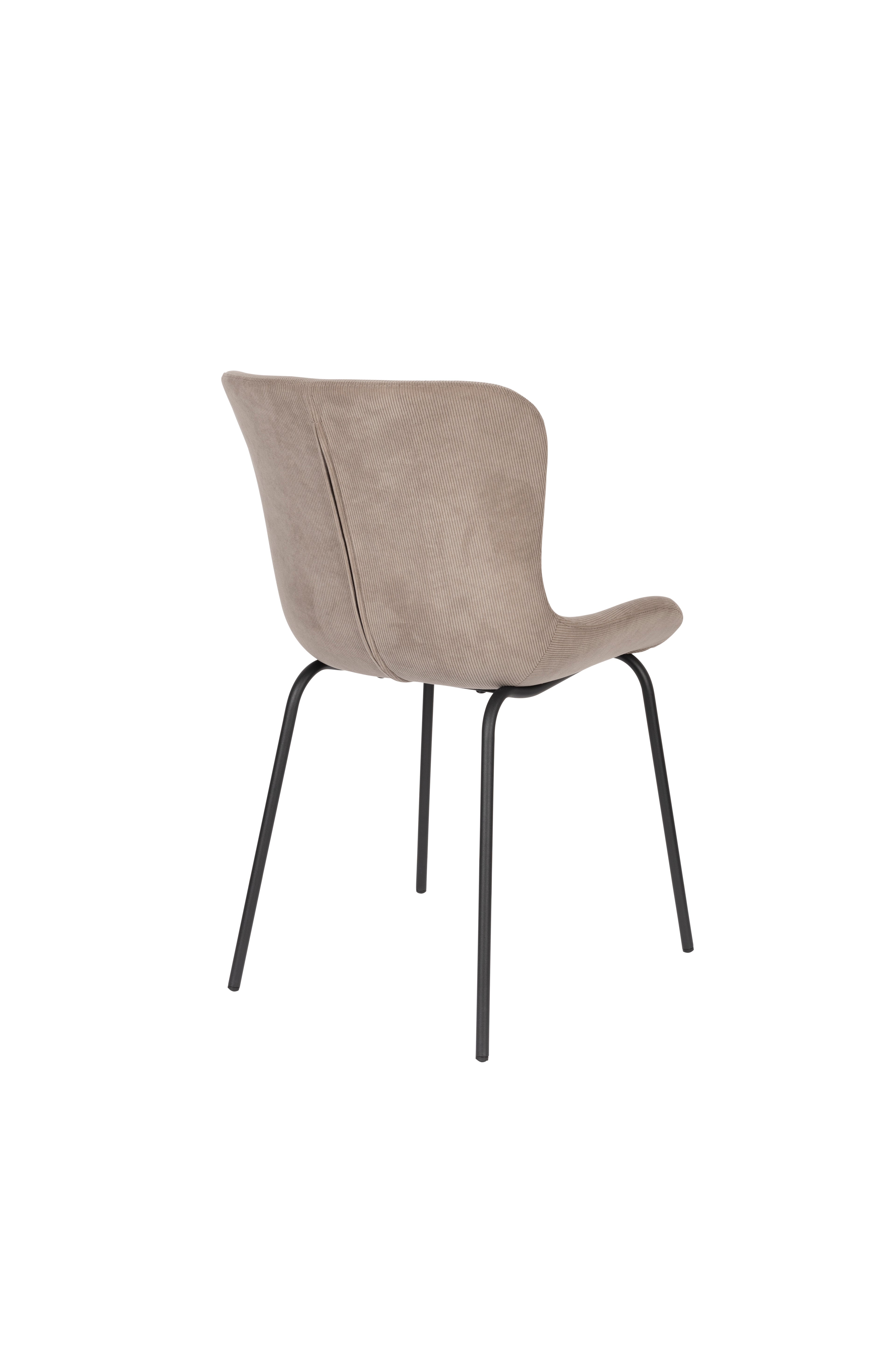 Junzo Rib - Chaise De Salle À Manger - Tissu - Gris