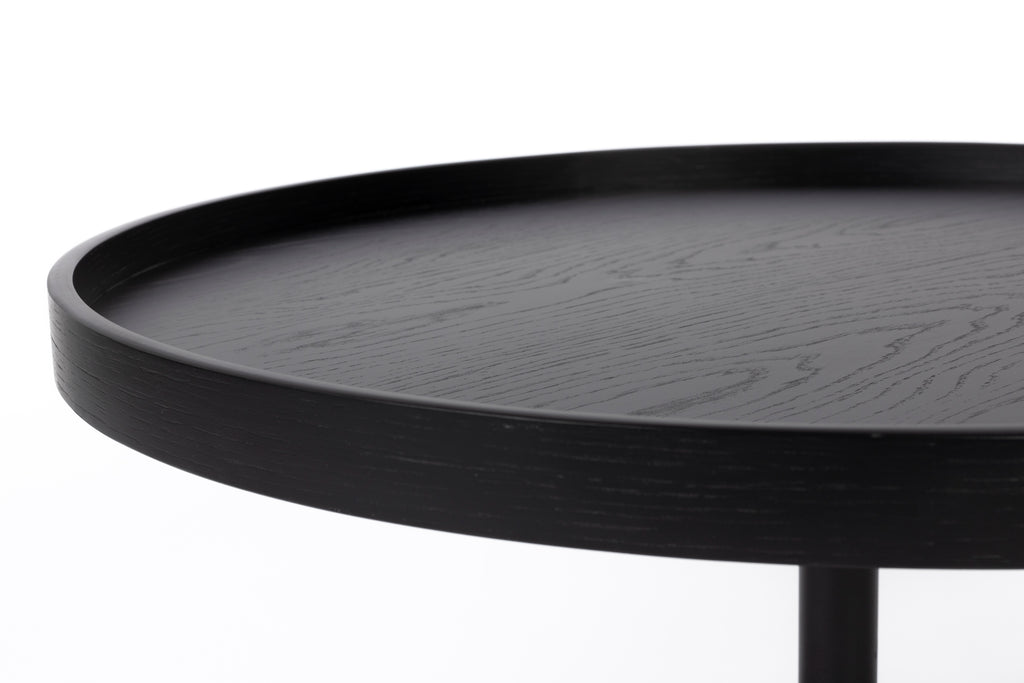 Yuri L - Side Table - Oak Veneer - Black