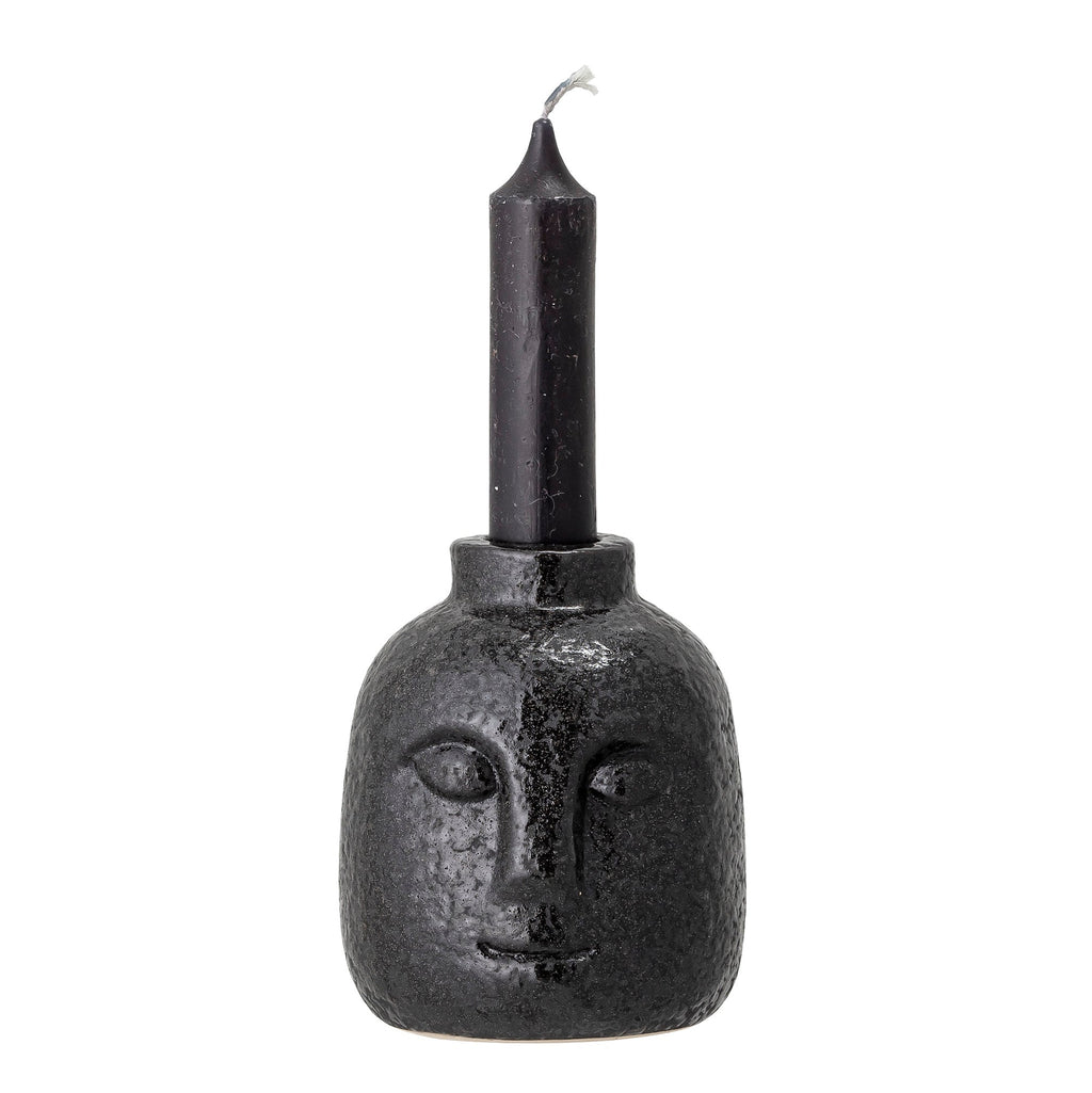 Eliot - Set of 12 Candle Holders - Black - Stoneware