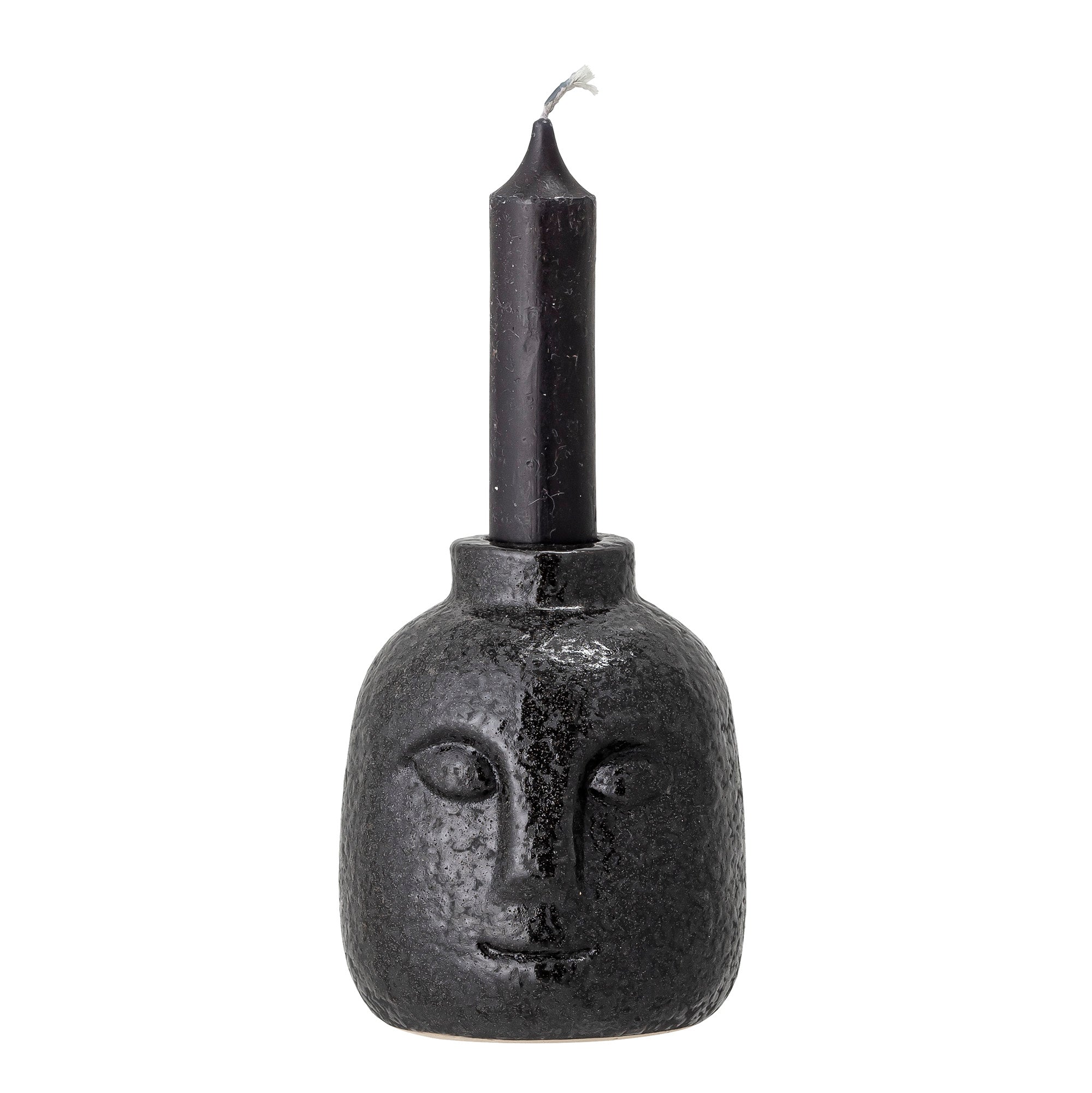 Eliot - Set of 12 Candle Holders - Black - Stoneware