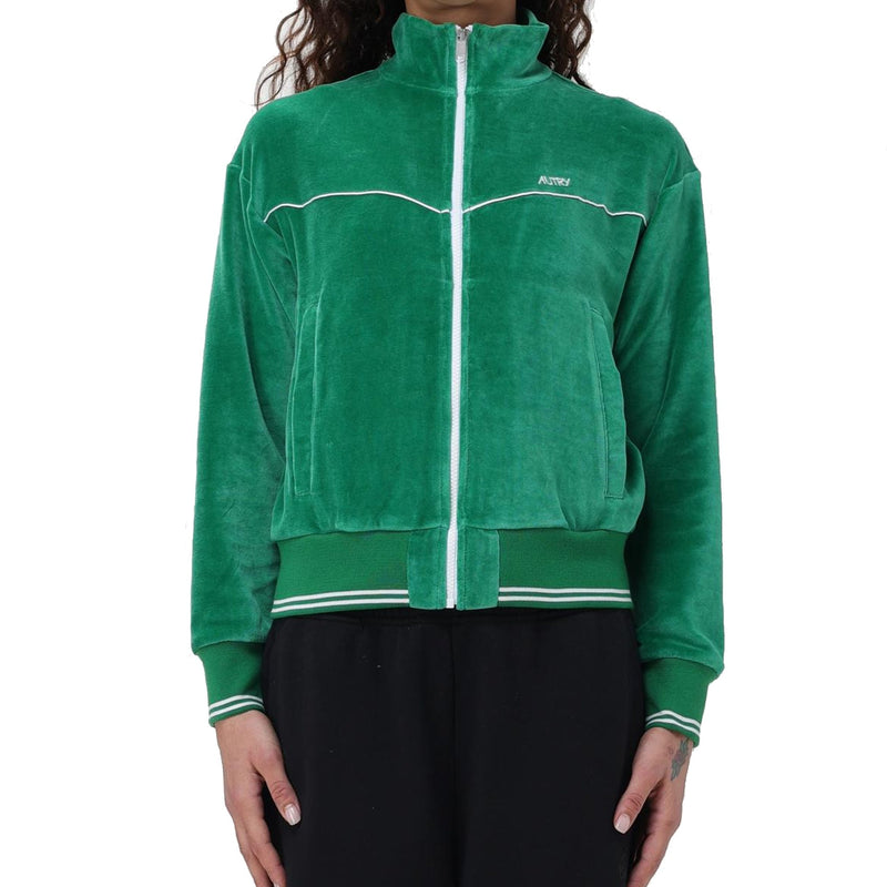 Sweatshirt Zipped - Green - Femme
