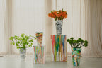 Conic S - Vase - Resin - Black/White/Grey