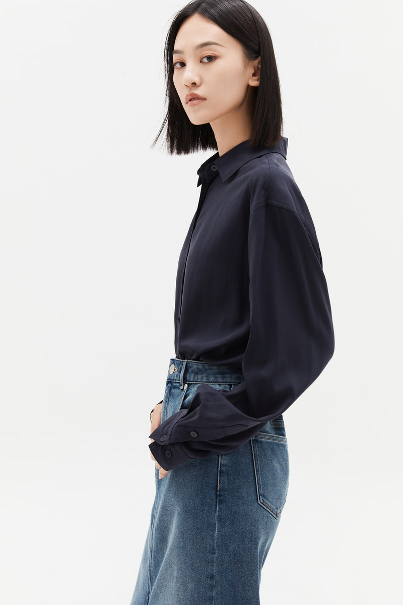 Lily - Chemise - Bleu Marine