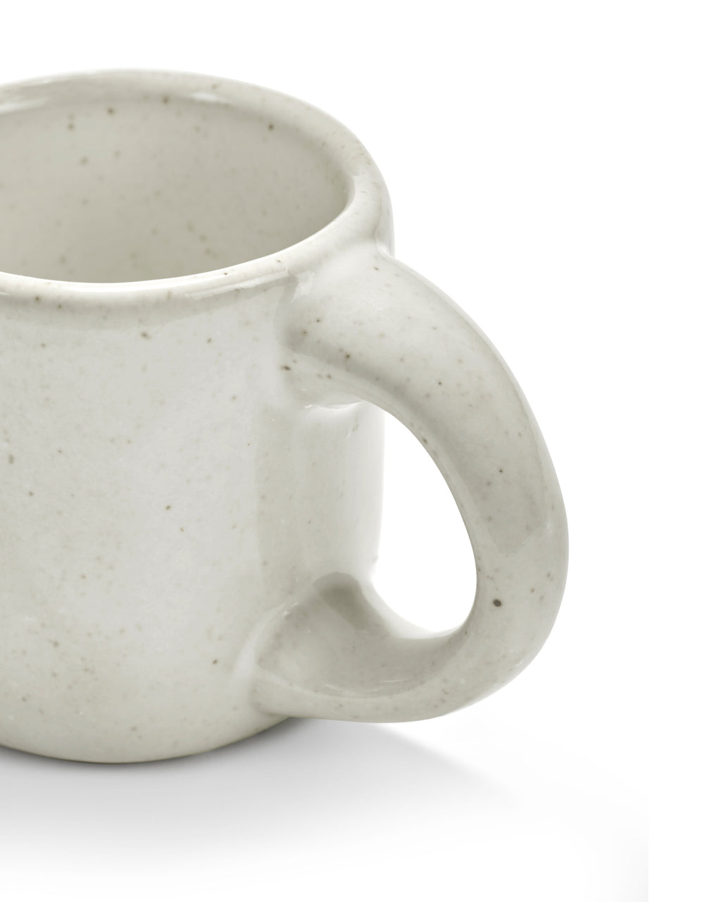 Out Of Lines - Lot De 2 Tasses À Expresso - Grès - Blanc Cassé