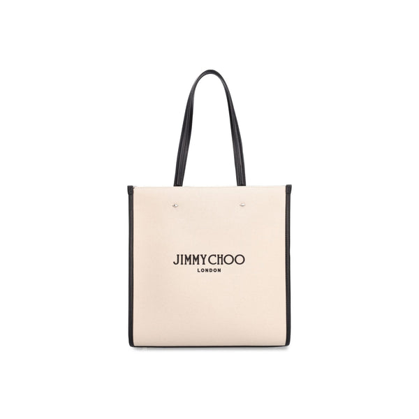 Jimmy Choo - Bolso tote mediano con logo - Mujeres - Beige
