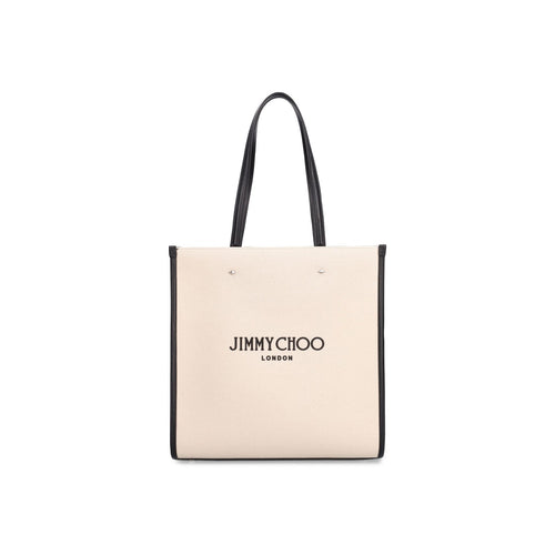 Jimmy Choo Bolso tote mediano con logo - Mujeres - Beige