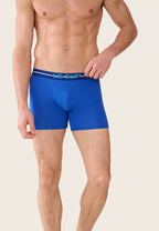 Boxer Redoutable Long En Coton - Bleu Nautique