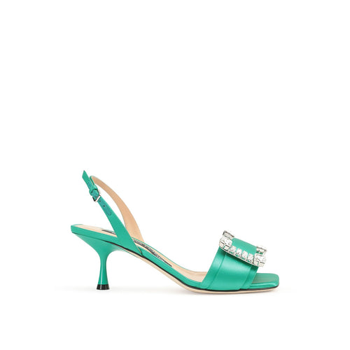 Sandales - Sergio Rossi Sr Twenty 060 Satin - Green