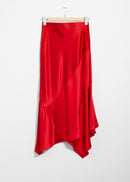 Skirt X Flo Satin Skirt - Red - Women