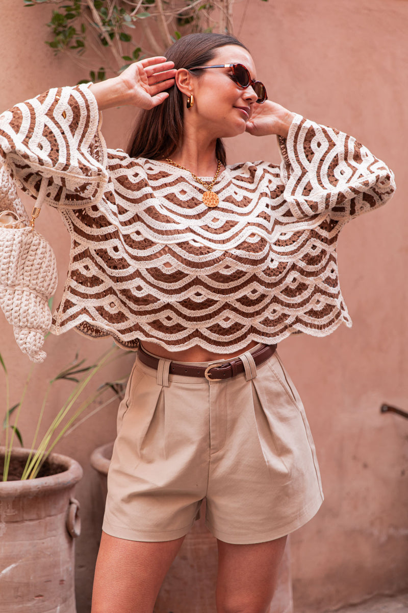 AARAN Chocolat - Maille Crochet