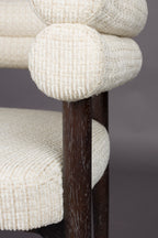 Sela - Dining Chair - Fabric - White/Off-White