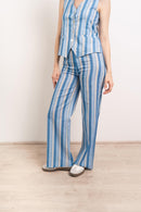 Pantalon En Lin Bleu Ana