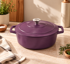 Sauter - Cocotte Ovale Con Coperchio - Ghisa - Viola
