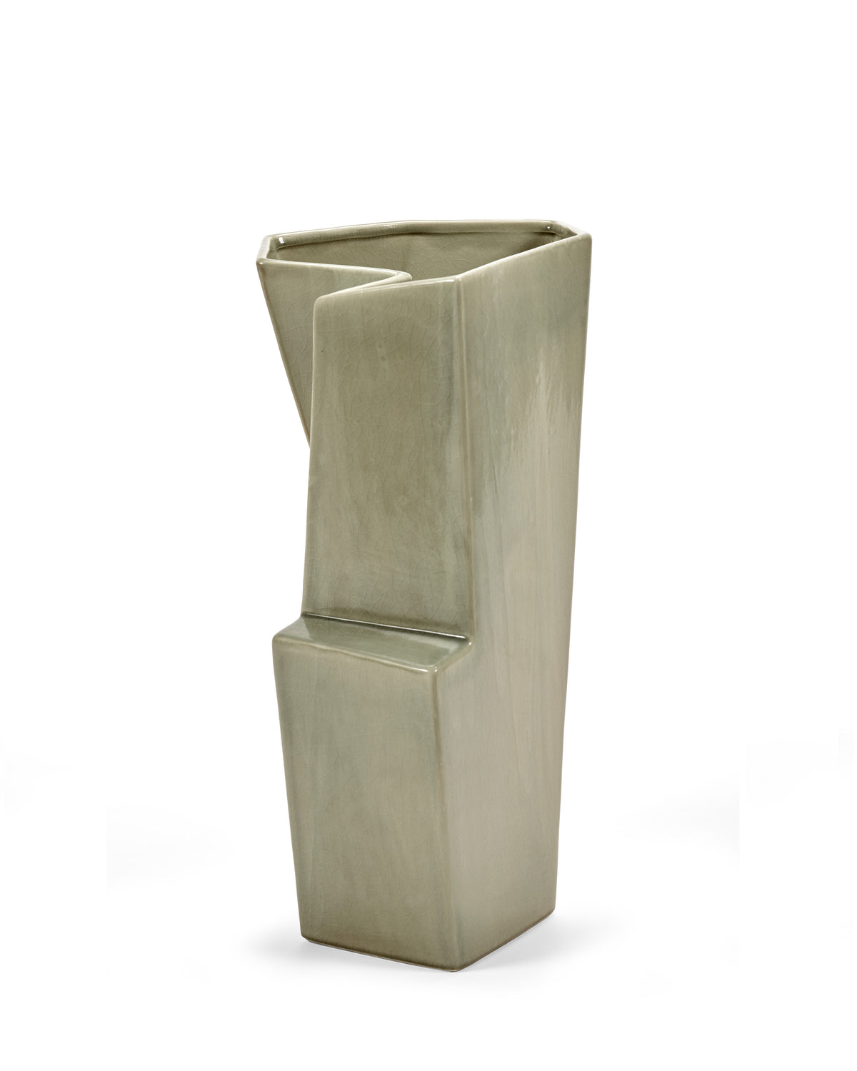 Sculptural Confluence Part 1 Bebop - Vase °6 - Grès - Vert Clair