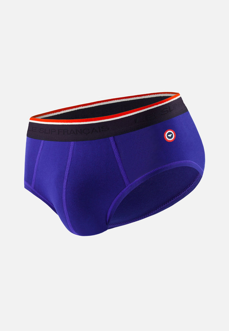 Slip Bleu En Coton Avec Cocarde - Terrible Indigo