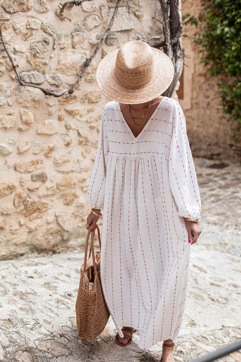 ABELLE Rayée - Robe Gaze De Coton