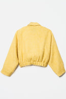 Veste En Alpaga Jaune