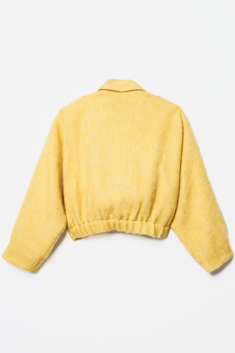 Veste En Alpaga Jaune