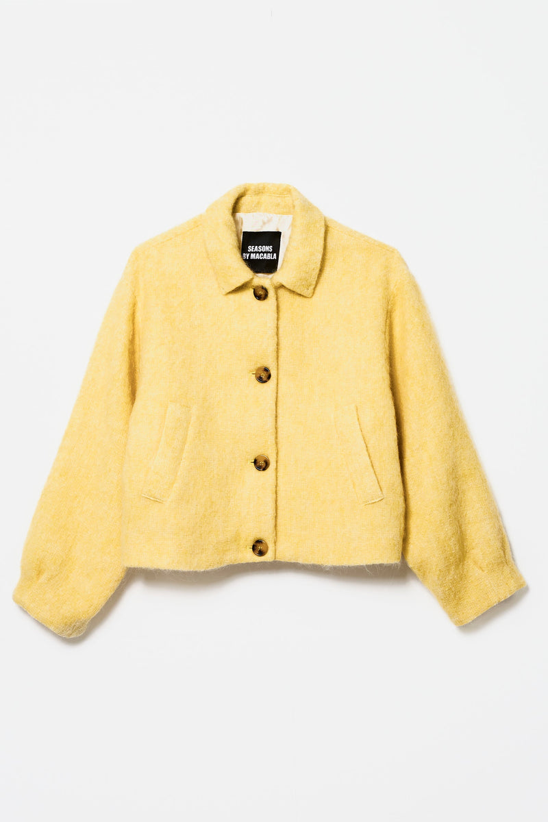 Veste En Alpaga Jaune