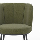Chaise Aby en tissu vert chiné