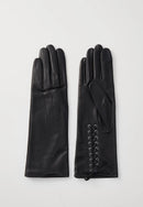 Gants Klara Cuir Doublés Soie - Noir Tactile - Femme