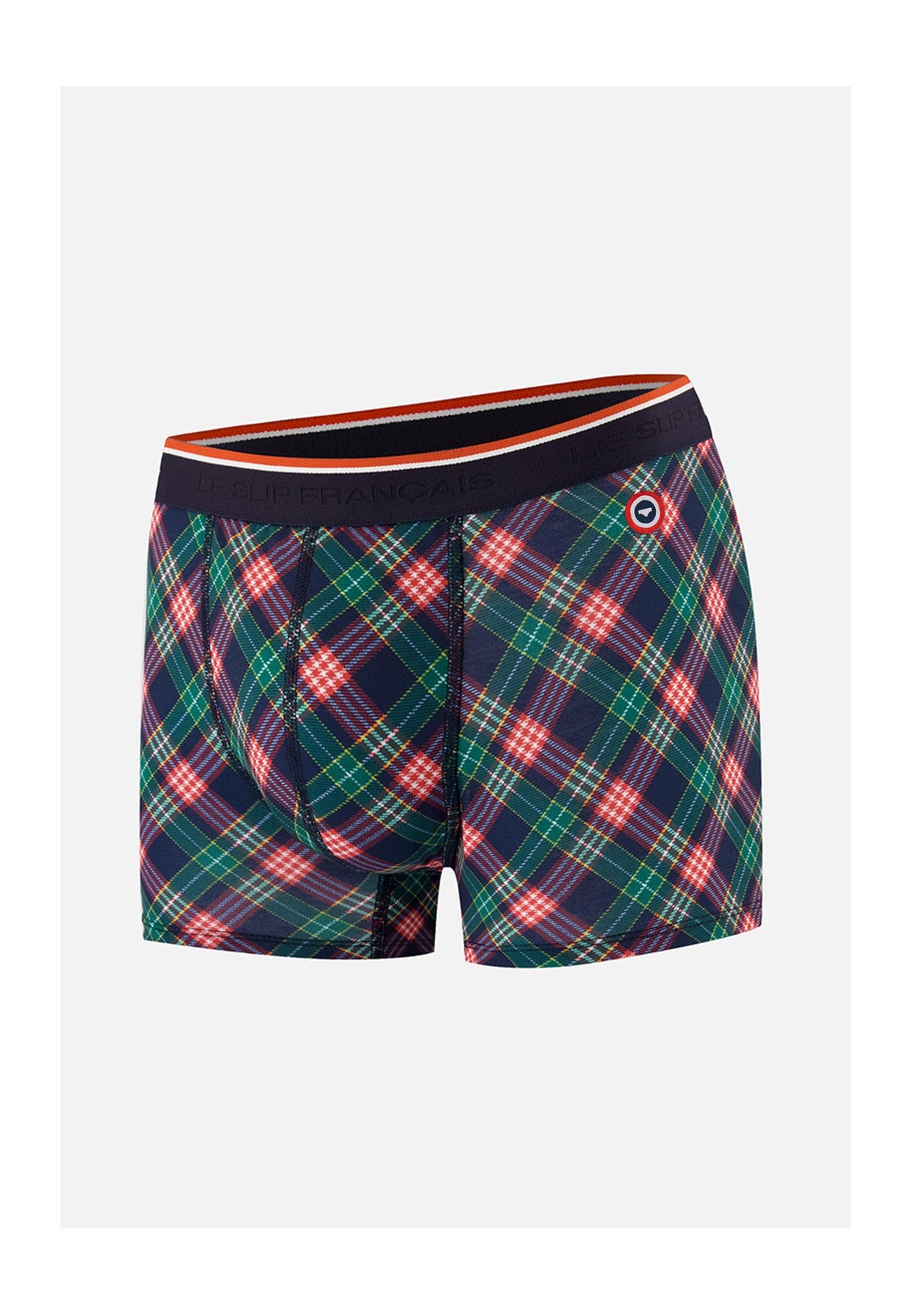 Marius Checked Tartan Print Boxers - Forest Green