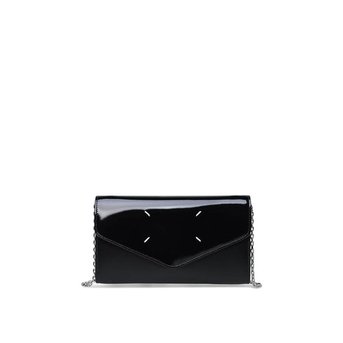 Portefeuille Maison Margiela Four Stiches Leather Chain - Femme - Black