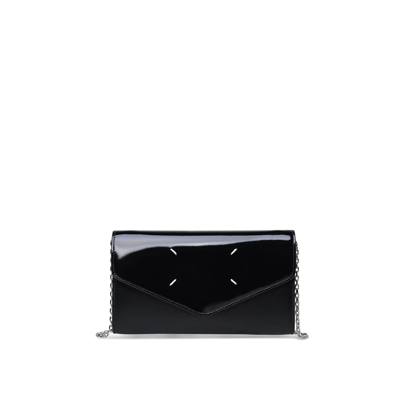 Portefeuille Maison Margiela Four Stiches Leather Chain - Femme - Black