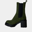 Chelsea Boots Ann Tuil Acajou - Velours Kaki