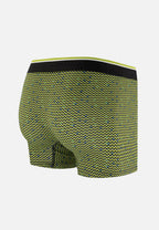 Boxer Marius Chevron En Coton - Jaune Anis