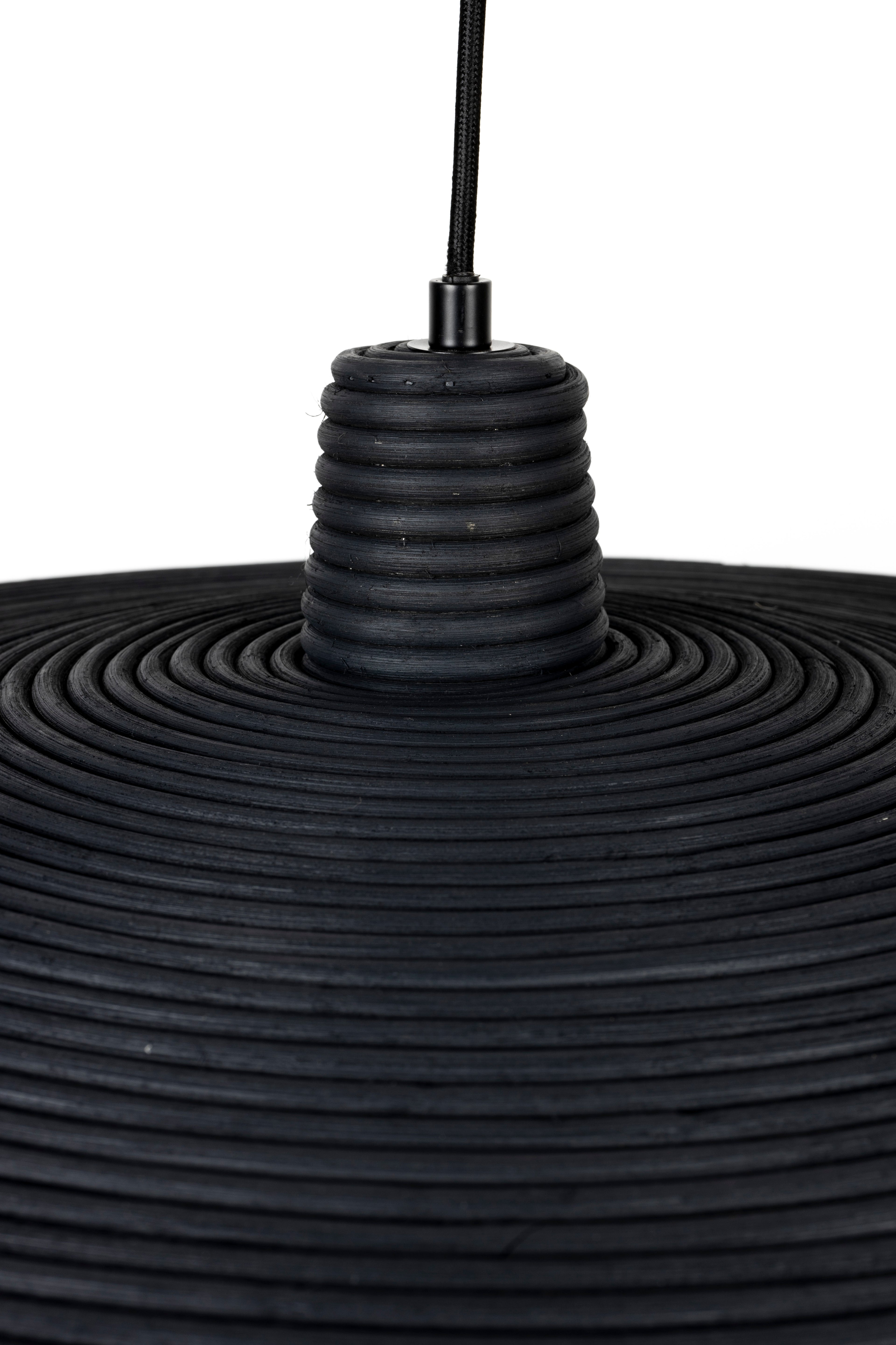 Balance L - Pendant light - Rattan - Black