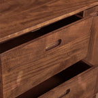 Colombo - Buffet En Bois Massif 3 Portes 3 Tiroirs Et Détails Dorés