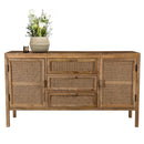 Buffet en cannage Tiki 2 portes 3 tiroirs