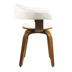 Harold - Chaise Avec Accoudoirs En Cuir Synthétique Blanc