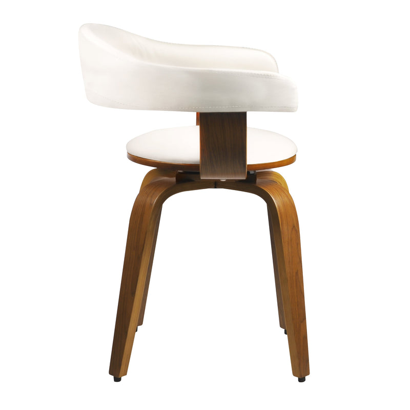 Chaise blanche Harold avec accoudoirs