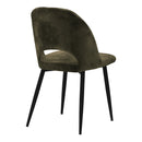 Chaise Pénélope en velours vert (lot de 2)