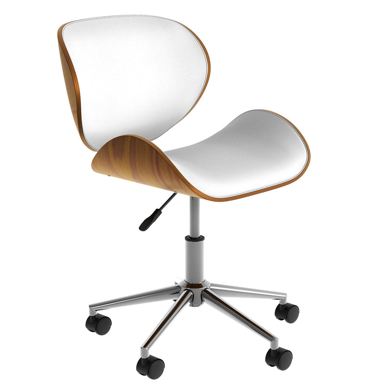 Chaise de bureau blanche Baudoin