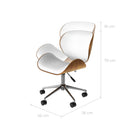 Chaise de bureau blanche Baudoin