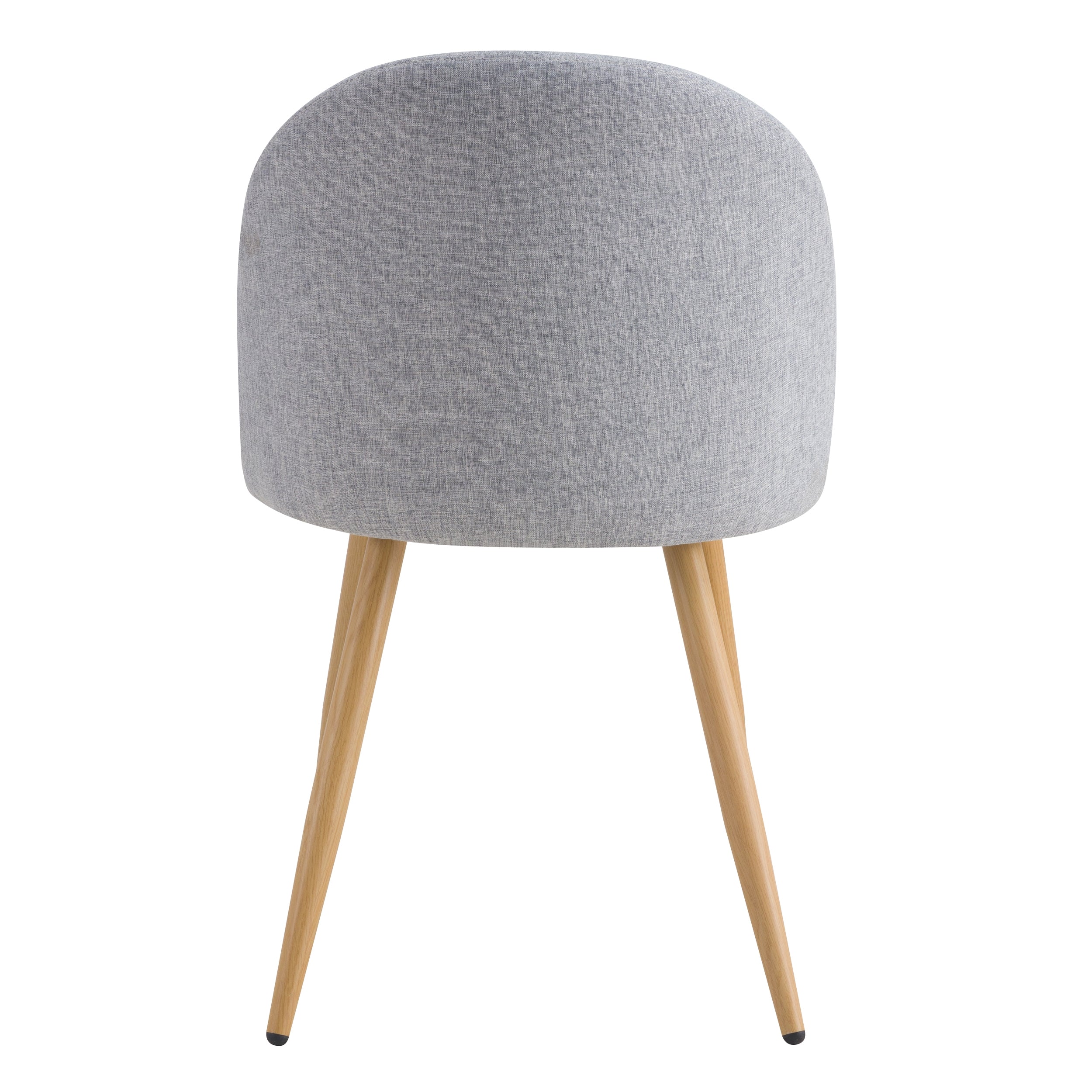 Cozy - Set of 2 Chairs in Light Gray Fabric and Metal Legs