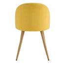 Chaise Cozy en tissu jaune (lot de 2)