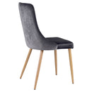 achat chaise confortable gris velours