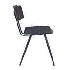 Texas - Lot De 2 Chaises En Cuir Synthétique Gris / Noir