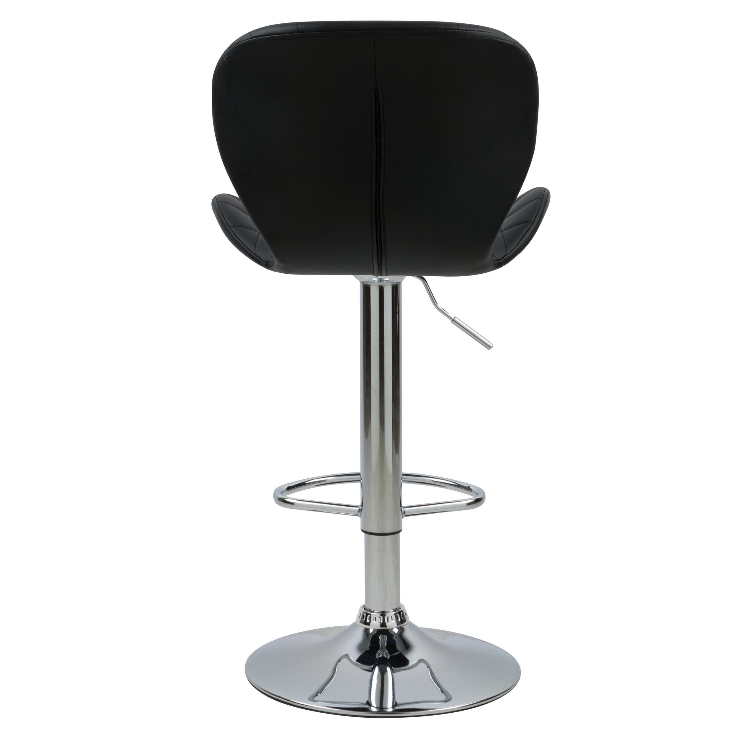Mazzia - Lot De 2 Chaises De Bar Réglables En Cuir Synthétique Noir