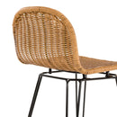 Set of 2 Jigani Bar Stools - Natural Brown