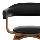 Chaise noire Harold avec accoudoirs