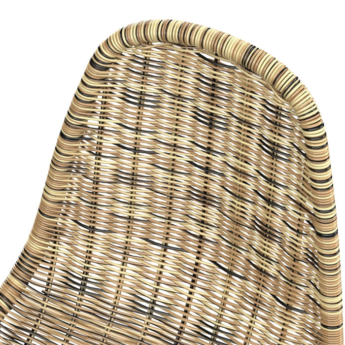 Chaise de bar de jardin Tiptur en résine tressée marron 76 cm (lot de 2)