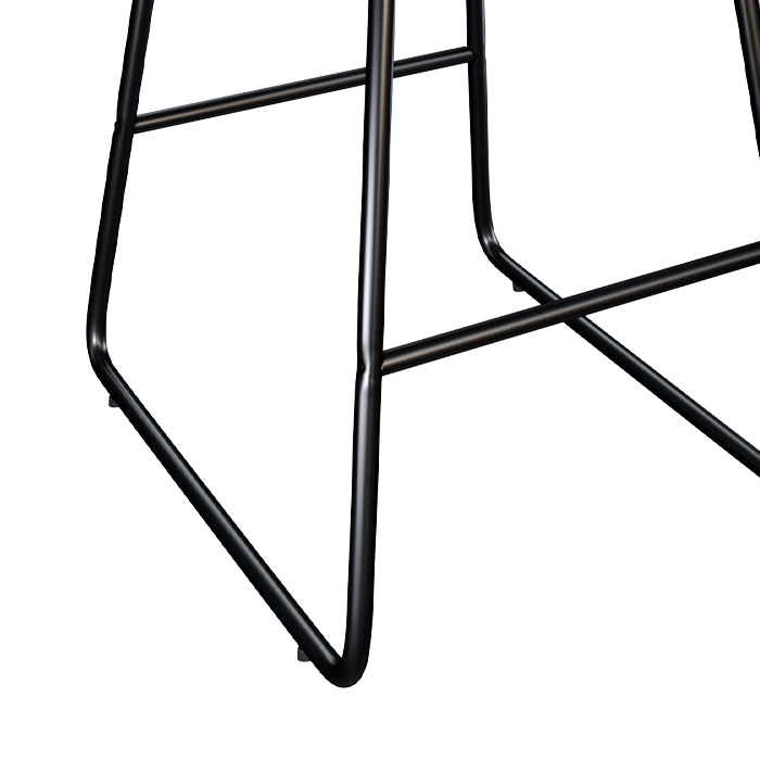 Chaise de bar mi-hauteur Yoshi noire 65.5 cm (lot de 2)